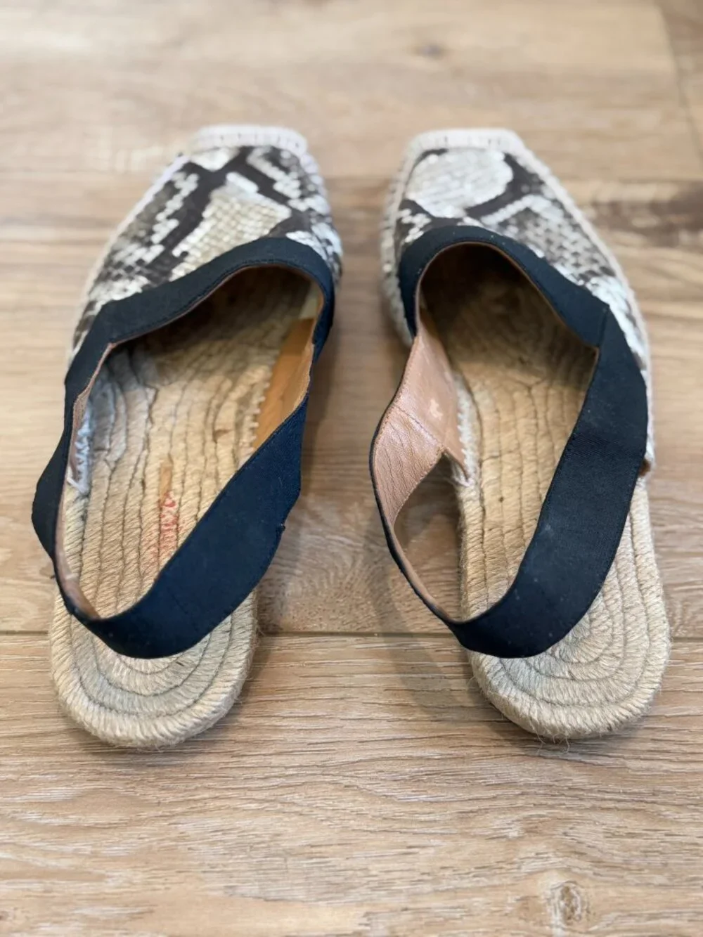 Castañer Slingback Espadrilles in Snakeskin Print size 9.5
